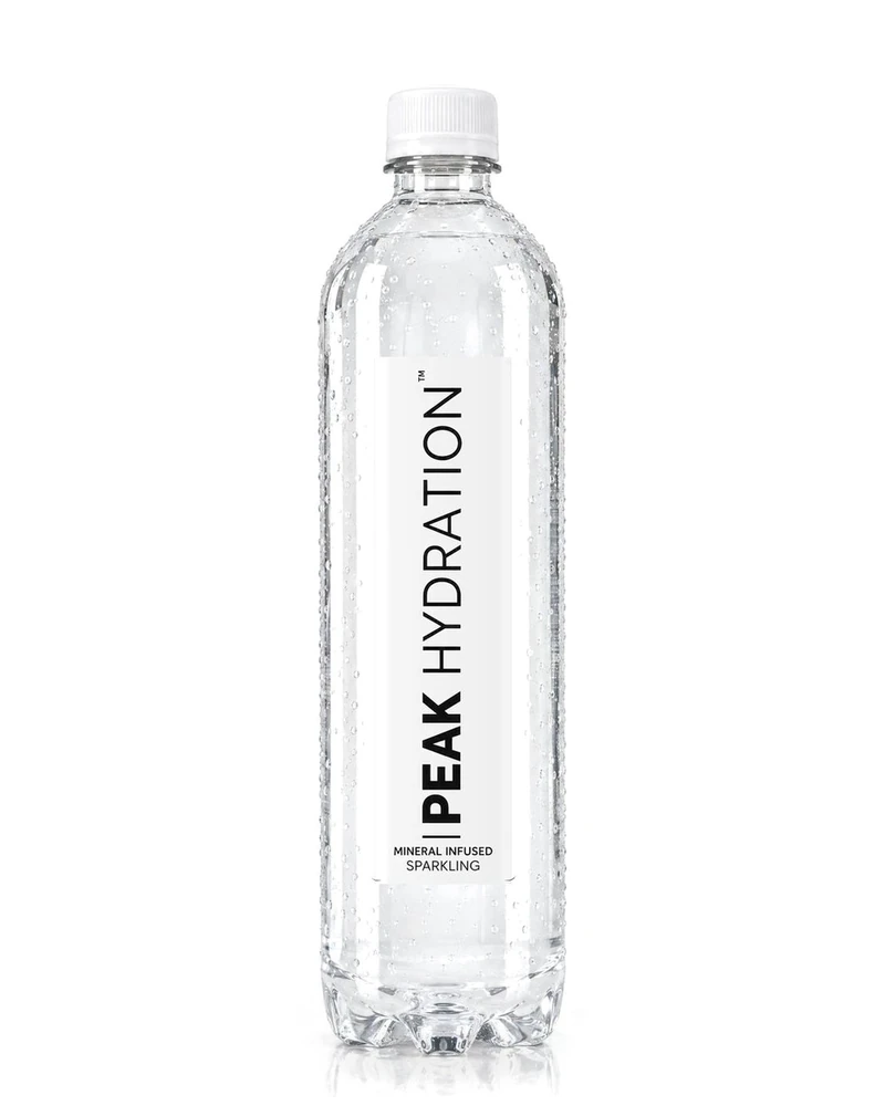 Peak Hydration mineral-infused sparkling water, 1 litre bottle